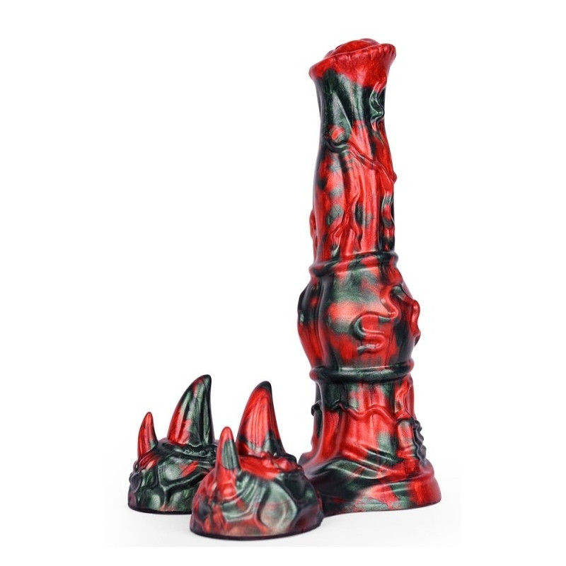 MONSTERED Gode Jofortix 23 x 7cm Noir et Rouge